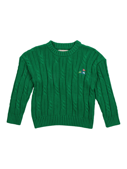 The New Society Kids' Bluebell Jumper, Verdant Green, Verdant Green