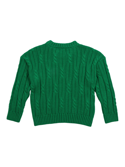 The New Society Kids' Bluebell Jumper, Verdant Green - view 2, Verdant Green