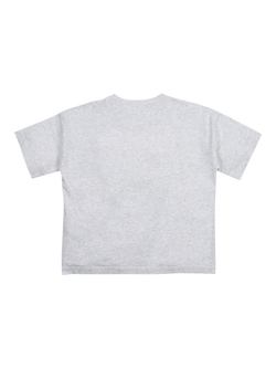 The New Society Kids' Logo T-Shirt, Light Grey Melange - view 2, Light Grey Melange