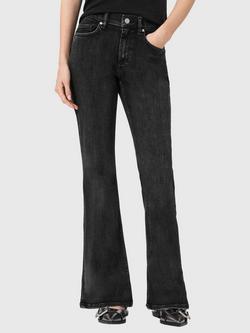 AllSaints Ember Stretch Flared Jeans, Washed Black, Washed Black