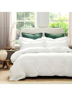Christy Wave Duvet Cover Set, White/Green - view 2, Multi