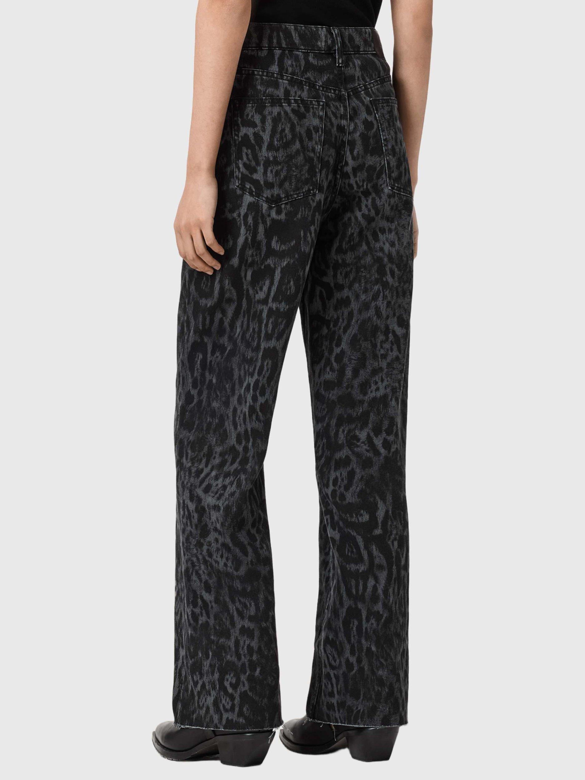 Product image 2 of 8, which shows AllSaints Blake Wide Leg Jeans, Leppo Black, 25