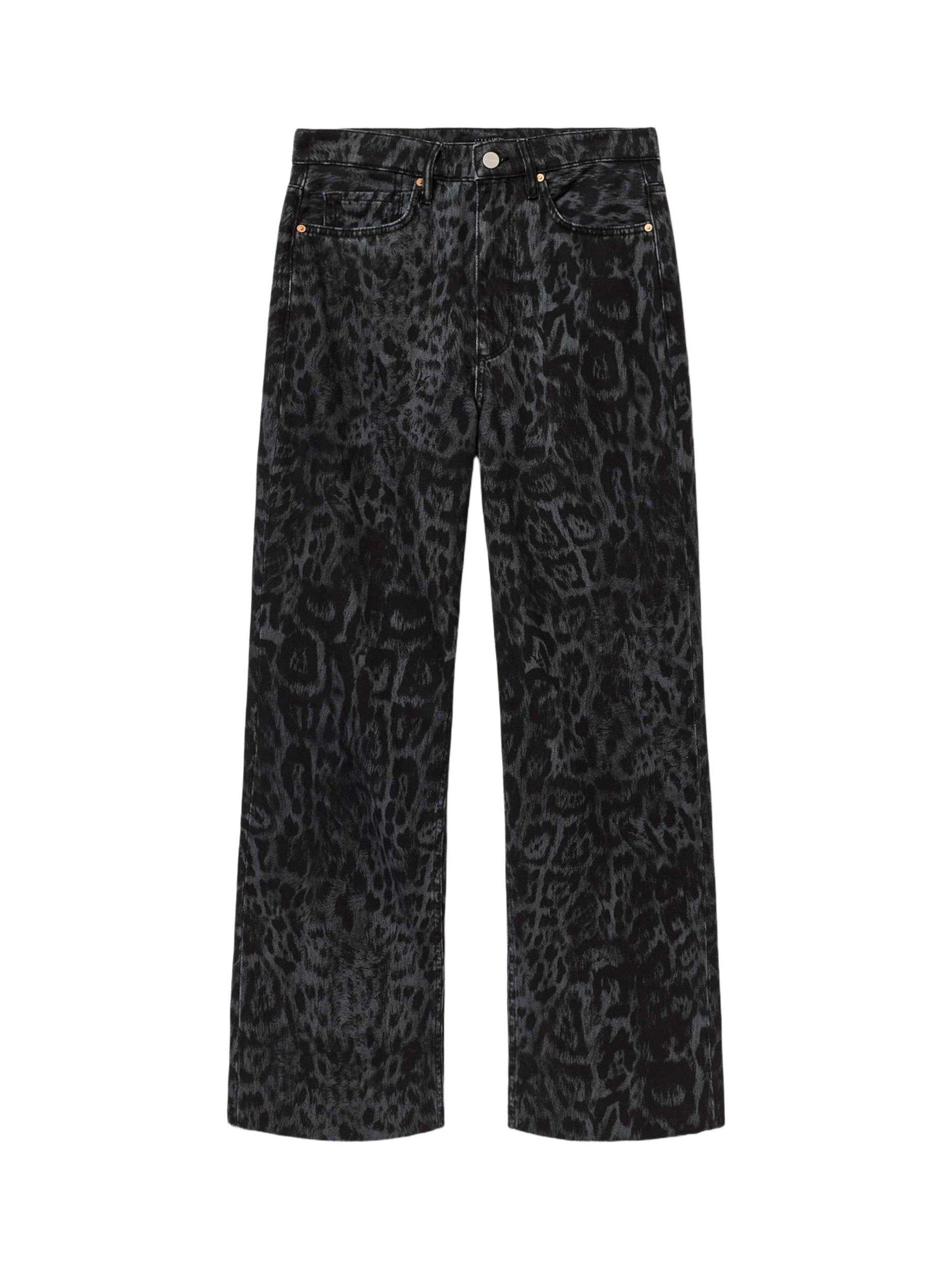 Product image 4 of 8, which shows AllSaints Blake Wide Leg Jeans, Leppo Black, 25