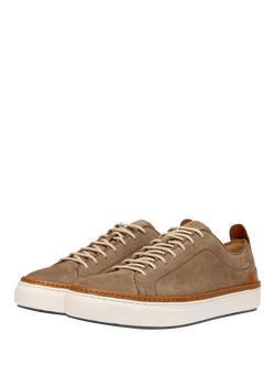 Oliver Sweeney Lopes Nubuck Lace Up Trainers, Taupe - view 2, Taupe