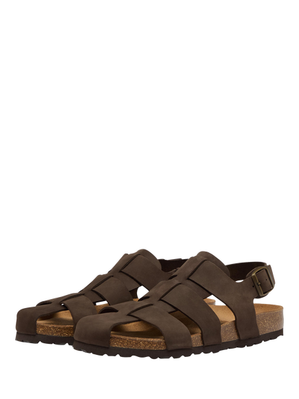 Oliver Sweeney Astogra Leather Fisherman Sandals, Brown - view 2, Brown