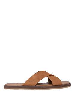 Oliver Sweeney Chesil Cross Strap Leather Footbed Sandals, Tan, Tan