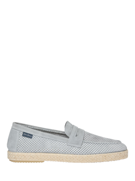 Oliver Sweeney Terrassa Suede Penny Loafer Espadrilles, Slate, Slate