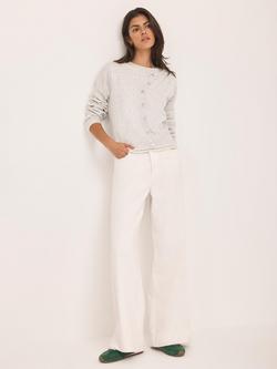 Mint Velvet Wool Blend Knit Cardigan, Grey