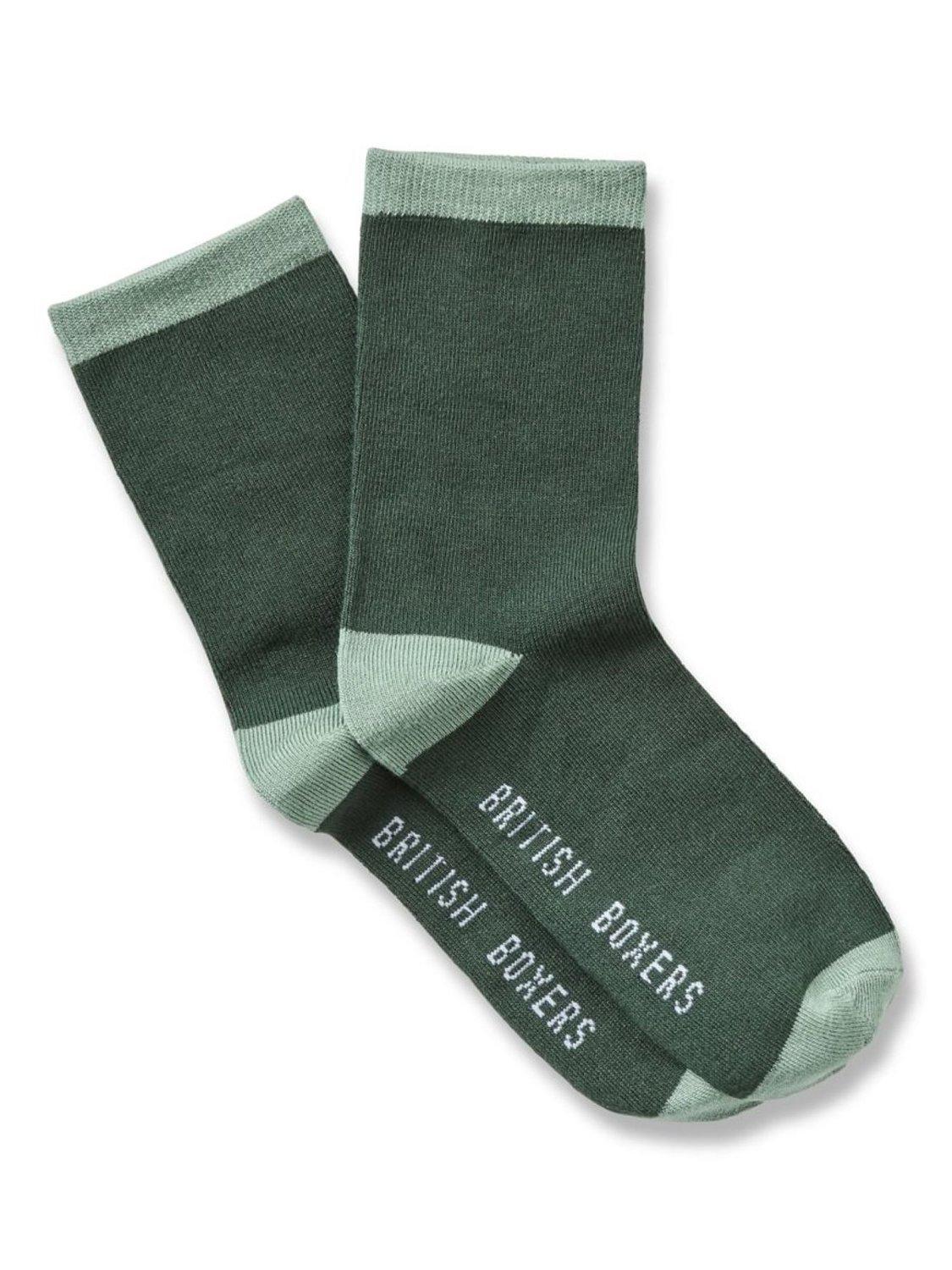 Product image 3 of 5, which shows British Boxers Festive Bamboo Rich Socks, Pack of 4, Forest Berry, One Size
