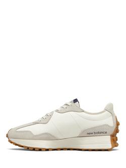 New Balance 327 Retro Running Trainers, Moonbeam/Outerspace - view 2, Moonbeam/Outerspace