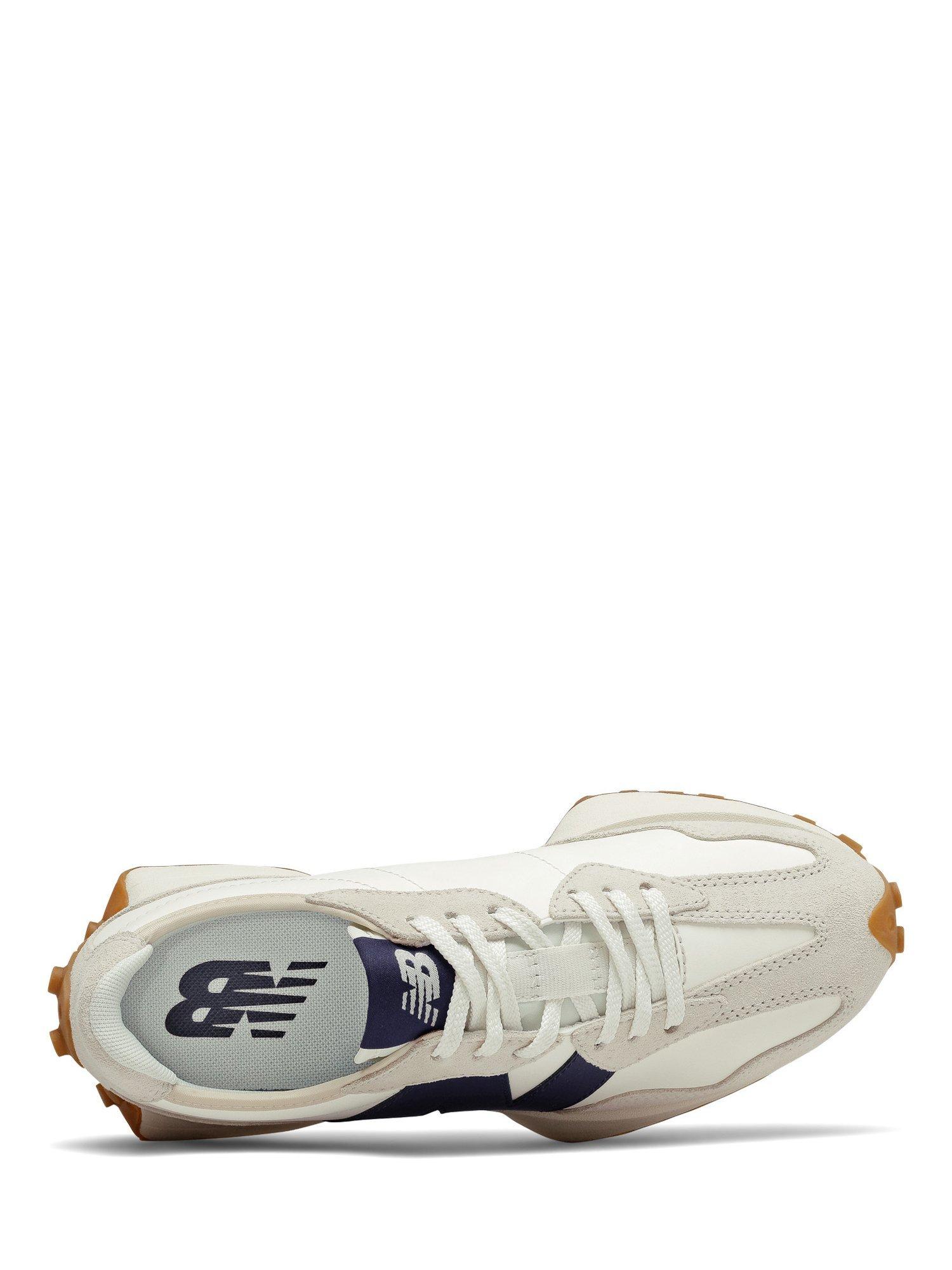 Product image 3 of 4, which shows New Balance 327 Retro Running Trainers, Moonbeam/Outerspace, 4