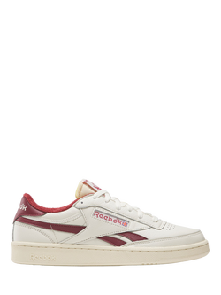 Reebok Club C Revenge Vintage Lace Up Trainers, Chalk/Burgundy, Chalk/Burgundy