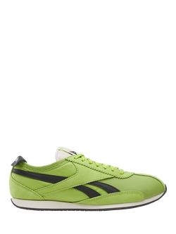 Reebok R400 Leather Blend Trainers, Lime/Black, Lime/Black