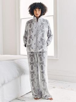 Chelsea Peers Burnout Ribbon Fleece Lounge Set, Beige, Beige