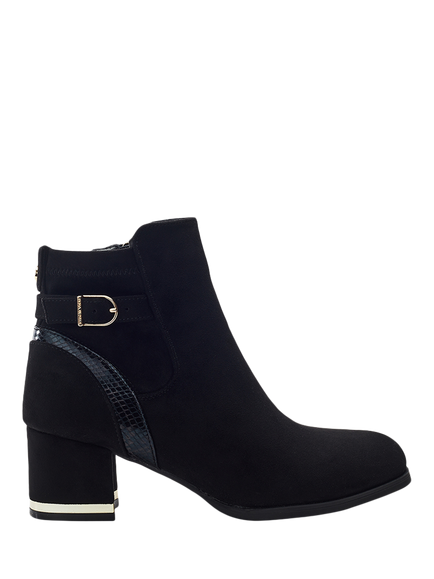 Moda in Pelle Peyari Block Heel Ankle Boots, Black, Black