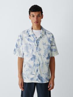 Kin Abstract Print Short Sleeve Shirt, Blue, Blue