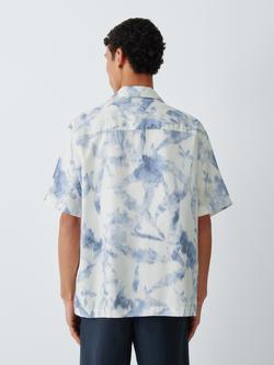 Kin Abstract Print Short Sleeve Shirt, Blue - view 2, Blue