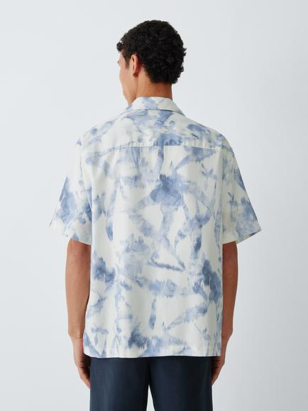Kin Abstract Print Short Sleeve Shirt, Blue - view 2, Blue