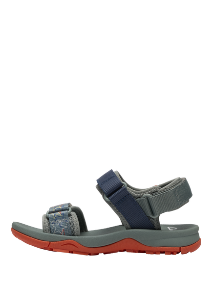 Clarks Kids' Wharf Tide K Sandals, Green/Multi - view 2, Green/Multi