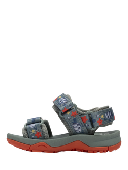 Clarks Baby Wharf Tide T First Sandals, Green/Multi - view 2, Green/Multi