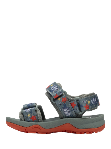 Clarks Baby Wharf Tide T First Sandals, Green/Multi - view 2, Green/Multi