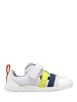 Clarks Baby Harbour Flex T Mesh Trainers, White/Multi, White/Multi