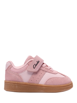 Clarks Baby Cypress Step T Suede Trainers, Light Pink, Light Pink