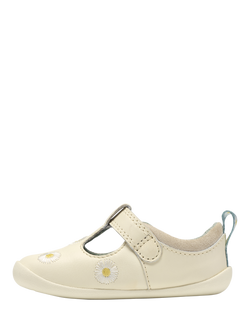 Clarks Baby Roamer Flora T Pre Walker Shoes, Cream - view 2, Cream