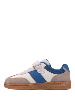 Clarks Kids' Cypress Step K Suede Trainers, White/Blue - view 2, White/Blue