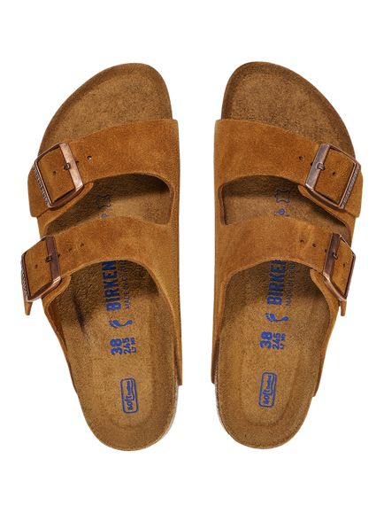 Birkenstock Arizona Suede Footbed Sandals, Mink - view 2, Mink