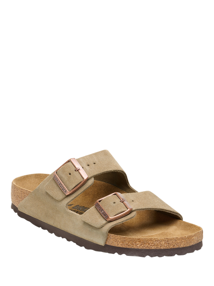 Birkenstock Arizona Suede Footbed Sandals, Taupe - view 2, Taupe