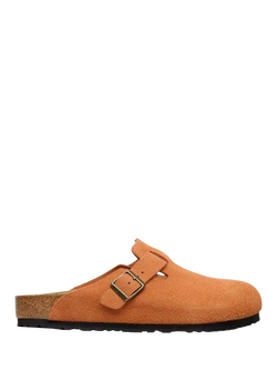 Birkenstock Boston Suede Soft Footbed Clogs, Rust, Rust