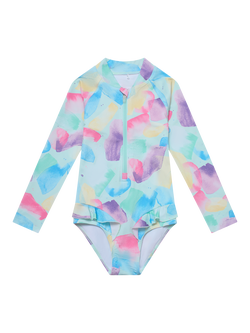 Toastie Kids' UV SPF 50+ Long Sleeve Swimsuit, Pastelpot, Pastelpot