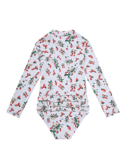 Toastie Kids' UV SPF 50+ Long Sleeve Swimsuit, Strawberry Fields - view 2, Strawberry Fields