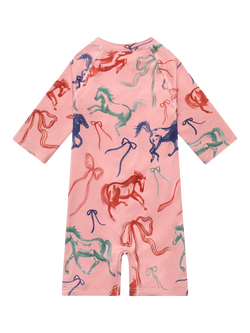 Töastie X Valentina Karnoubi Baby UV SPF 50+ Long Sleeve Swimsuit, Horses & Ribbons - view 2, Horses & Ribbons