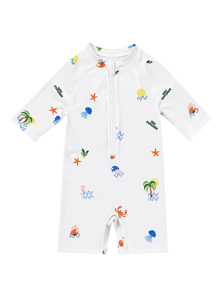 Toastie Baby UV SPF 50+ Protection Long Sleeve Swimsuit, Sea Explorer, Sea Explorer