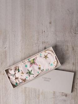 Chelsea Peers Stars Eye Mask & Hair Scrunchie Gift Set, Off White, Off White