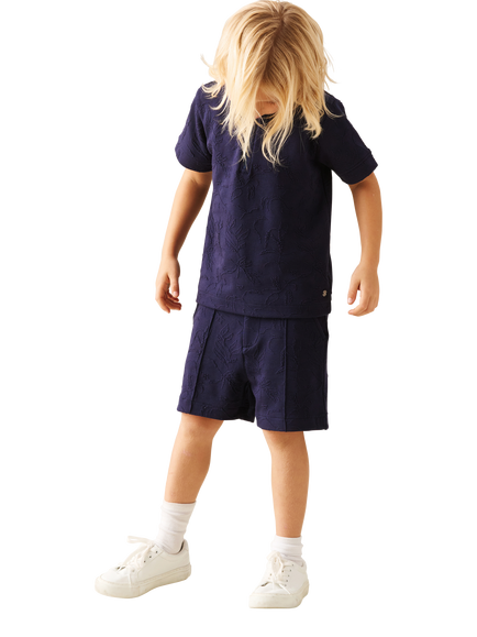 Angel & Rocket Kids' Jacquard Shorts, Navy - view 2, Navy