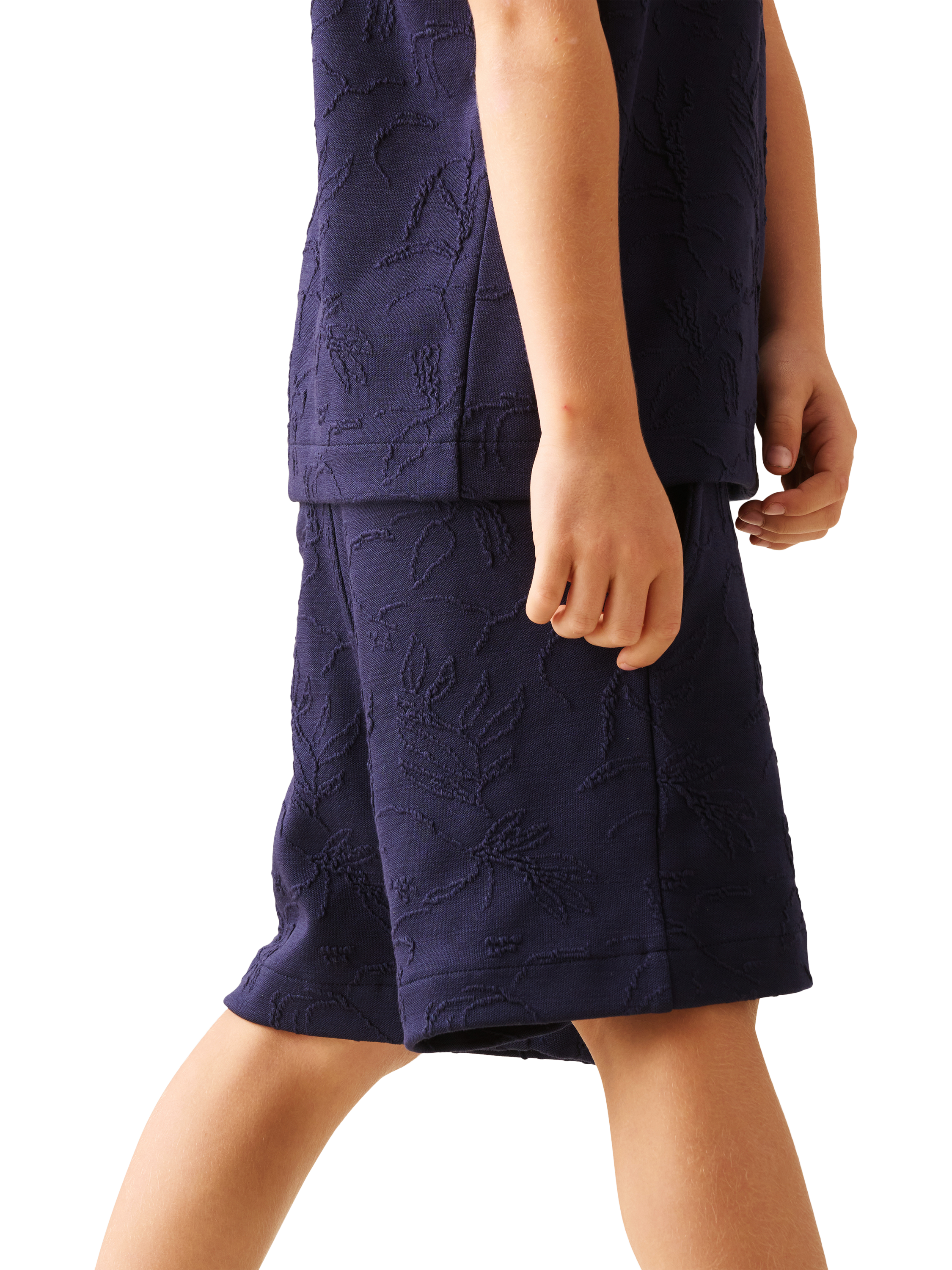 Product image 3 of 5, which shows Angel & Rocket Kids' Jacquard Shorts, Navy, 3 years