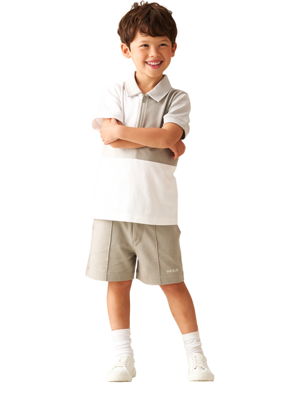 Angel & Rocket Kids' Jersey Ottoman Short, Grey - view 2, Grey