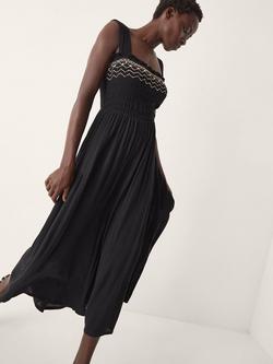 Monsoon Billie Embroidered Jumpsuit, Black, Black