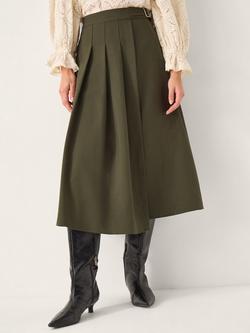 Monsoon Jillian Kilt Skirt, Khaki, Khaki