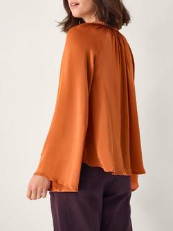 Monsoon Arlette Frill Blouse, Copper - view 2, Copper