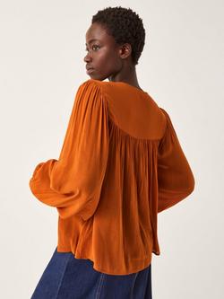 Monsoon Jenna Embroidered Blouse, Copper - view 2, Copper