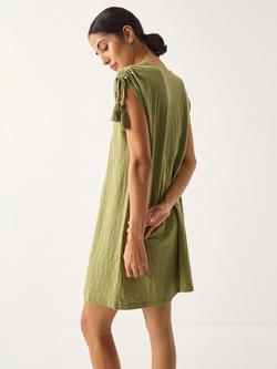 Monsoon Julie Embroidered Mini Kaftan - view 2, Khaki