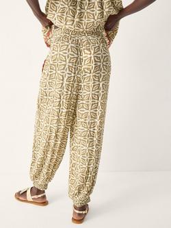 Monsoon Elma Floral Harem Trousers, Khaki - view 2, Khaki