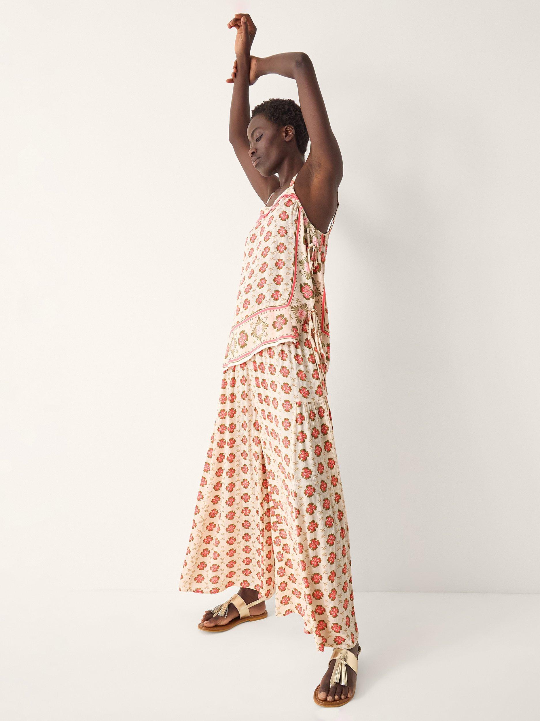 Product image 3 of 5, which shows Monsoon Maddie Floral Cami Top, Ivory, S