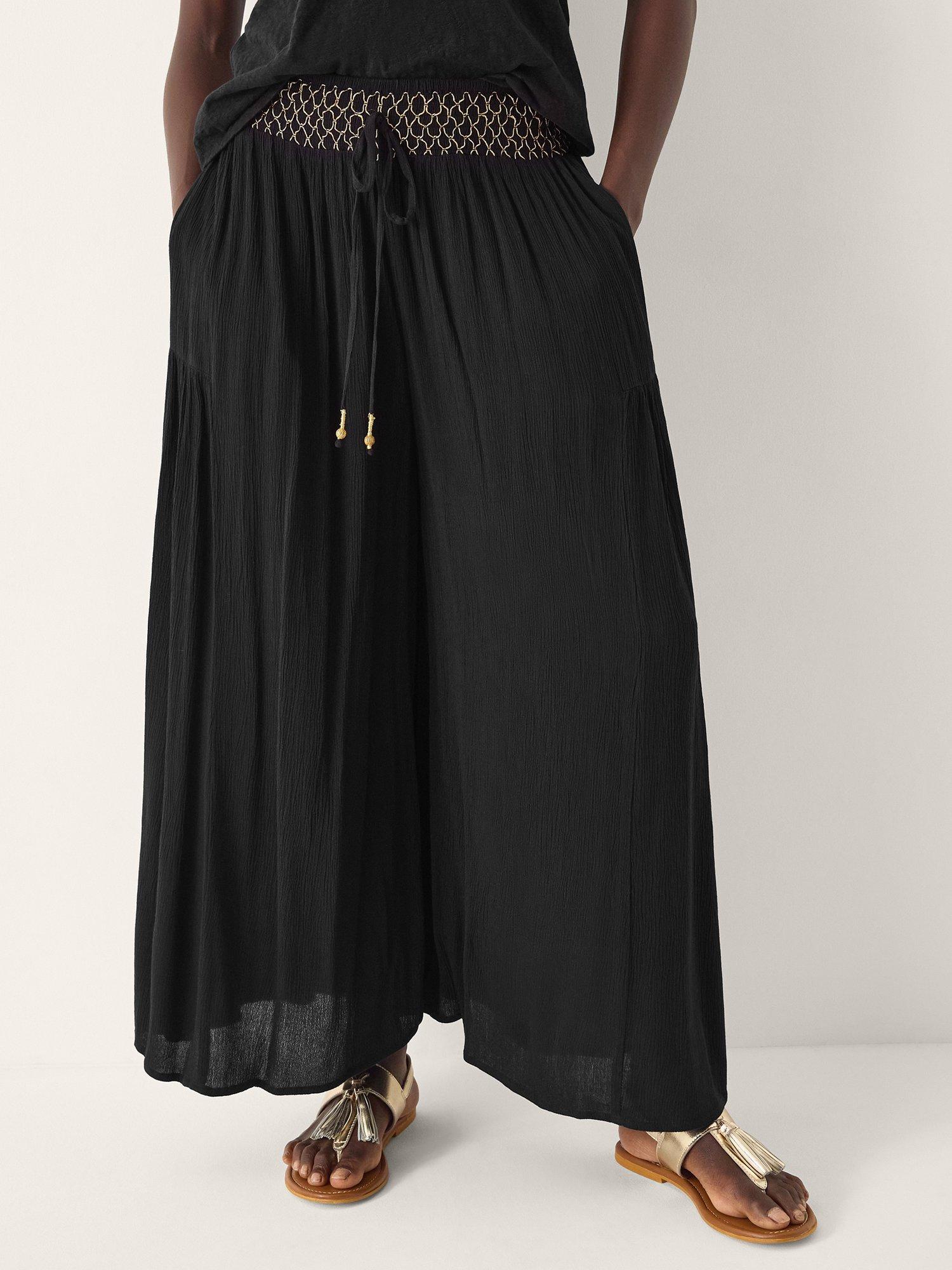 Product image 1 of 5, which shows Monsoon Billie Beach Trousers, Black, S