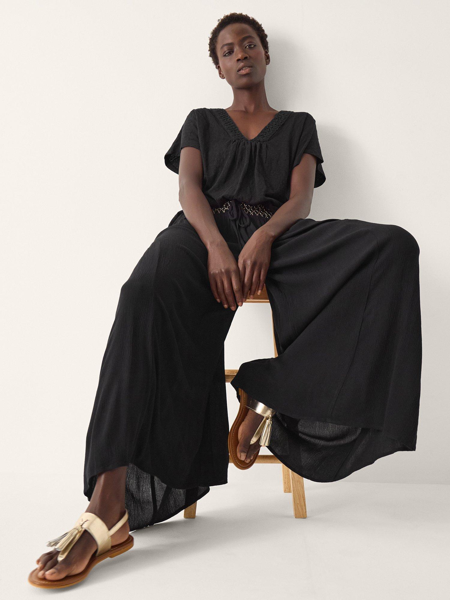 Product image 4 of 5, which shows Monsoon Billie Beach Trousers, Black, S