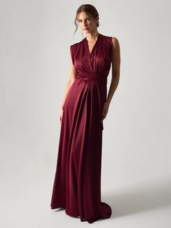 Monsoon Thea Multiway Bridesmaid Dress, Burgundy